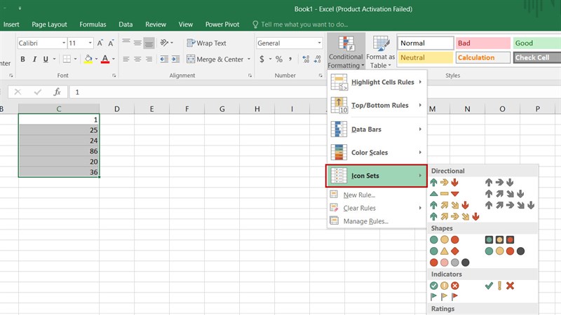Icon Sets trong Excel: Icon Sets là một trong những tính năng hữu ích nhất của Excel cho việc trực quan hóa dữ liệu và tạo báo cáo chuyên nghiệp. Xem hình ảnh để tìm hiểu cách sử dụng Icon Sets và làm việc hiệu quả trên Excel.