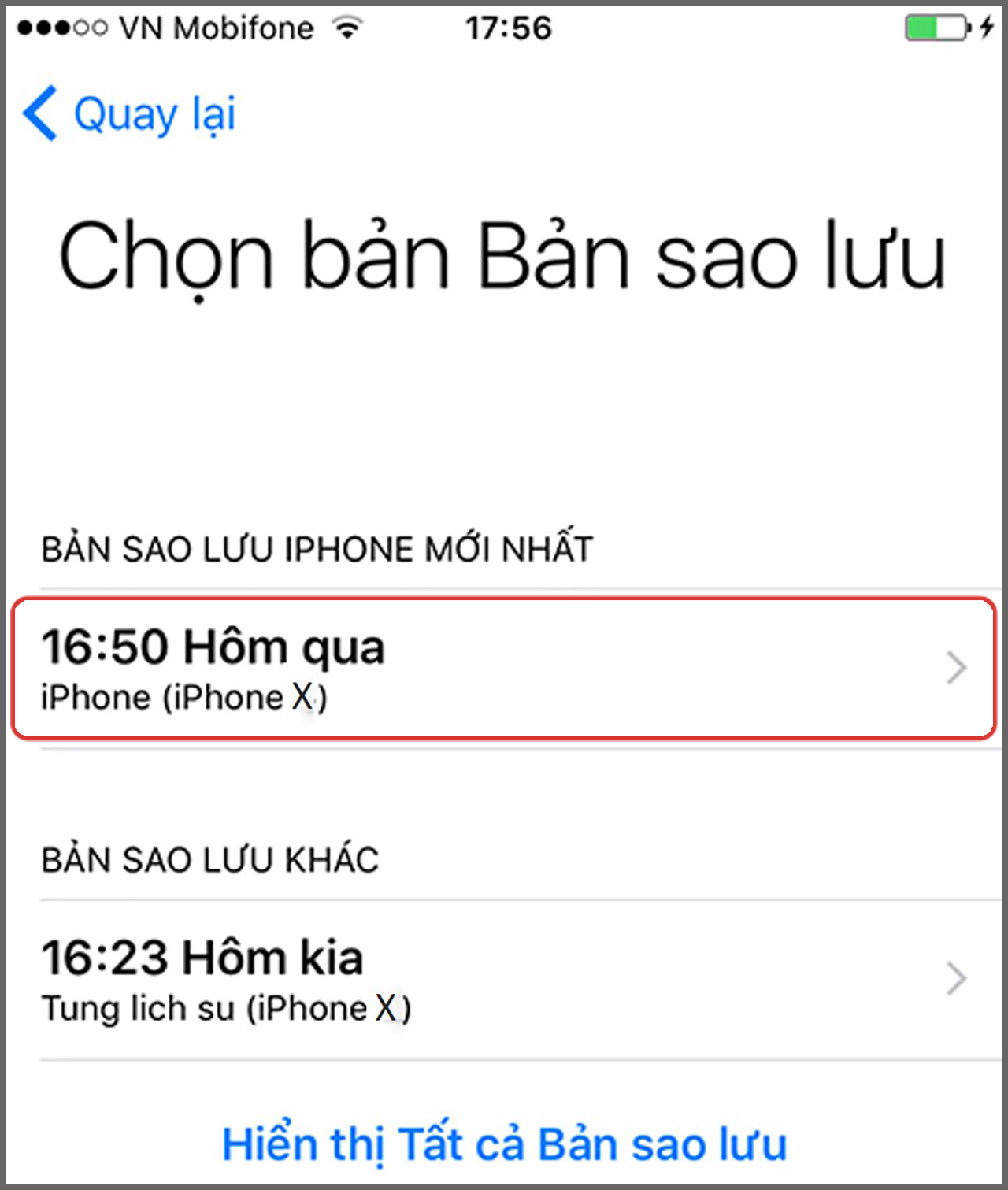 Chuyển dữ liệu từ iPhone sang iPhone bằng iCloud