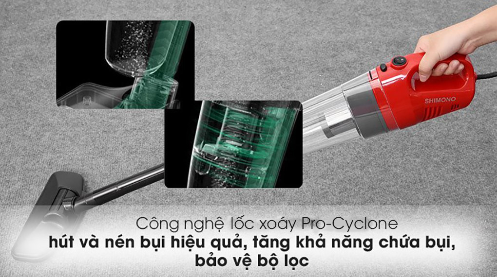 Công nghệ Lốc xoáy Pro-Cyclone hút bụi nhanh và hiệu quả hơn