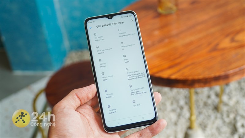 Realme C35 được trang bị cấu hình khá tốt cùng với dung lượng pin 5.000 mAh.