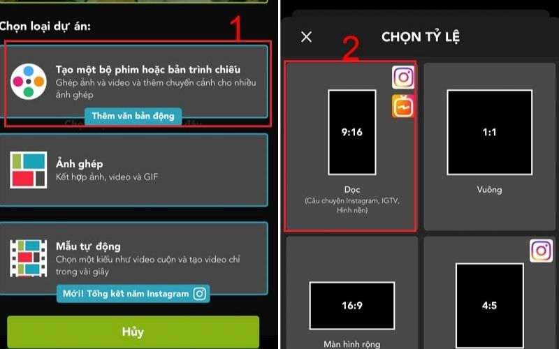 Chọn kích thước phù hợp