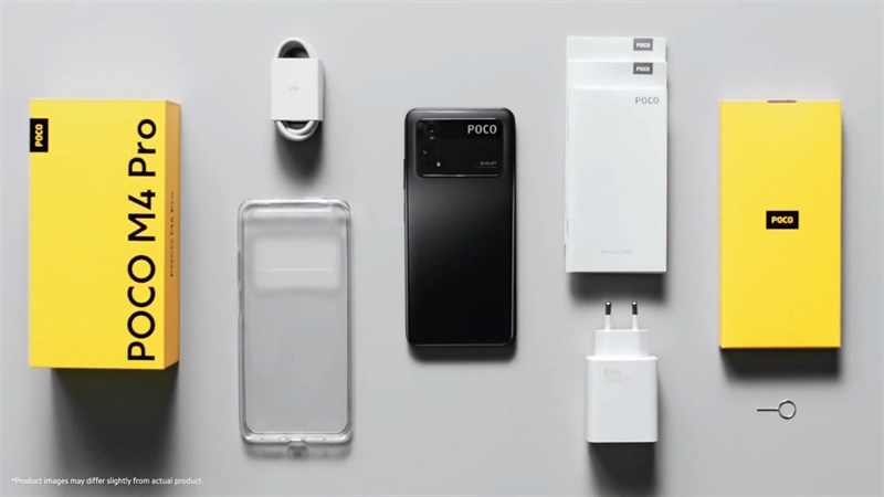 Toàn bộ phụ kiện bên trong hộp POCO M4 Pro 4G Toàn bộ phụ kiện bên trong hộp POCO M4 Pro 4G