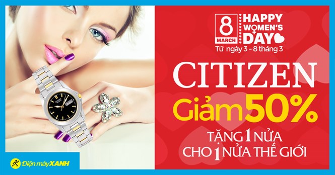 Chúc mừng 8/3: Top 10 đồng hồ Citizen nữ đồng giảm 50%, giao nhanh miễn phí. Mua ngay tặng một nửa yêu thương