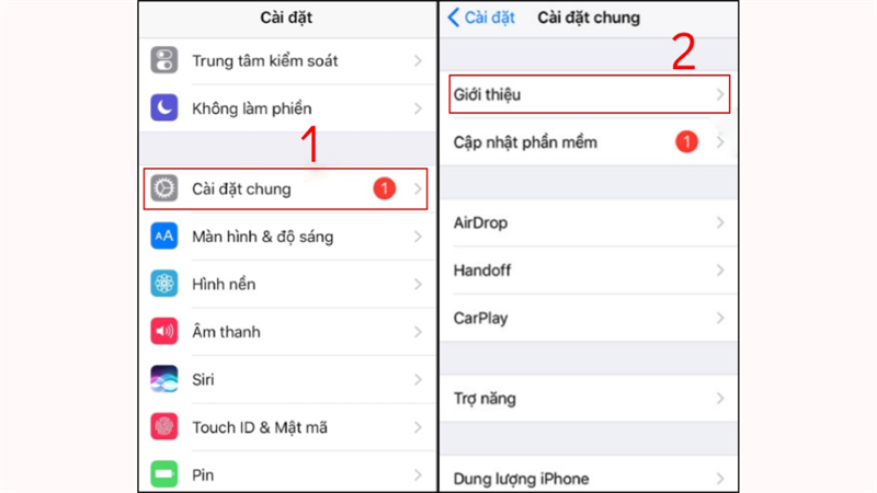 Vào Cài đặt trên thiết bị của mình > Chọn Cài đặt chung > Chọn Đặt lại