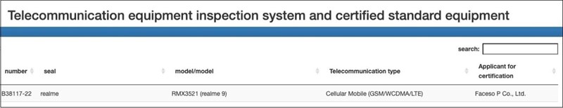 Realme 9 4G với camera 48MP và pin 5.000 mAh được nhiều cơ quan chứng nhận Realme 9 4G với camera 48MP và pin 5.000 mAh được nhiều cơ quan chứng nhận