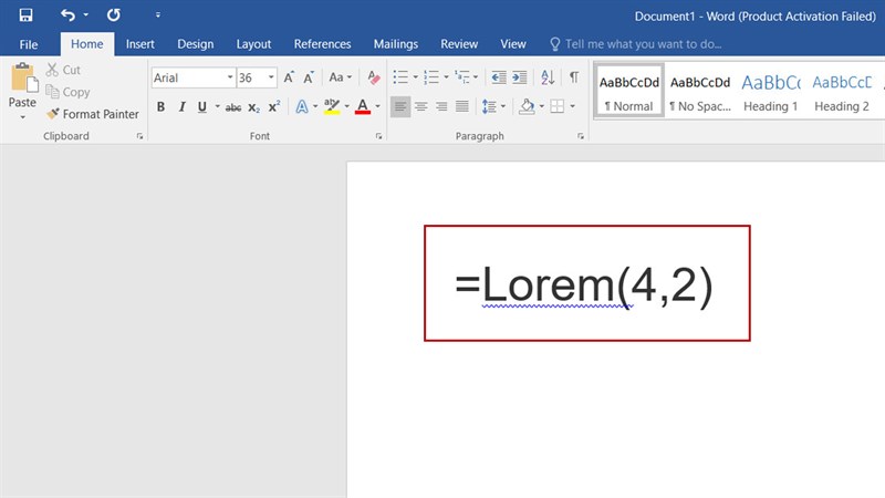 Cách tạo một đoạn văn bản ngẫu nhiên trong Word