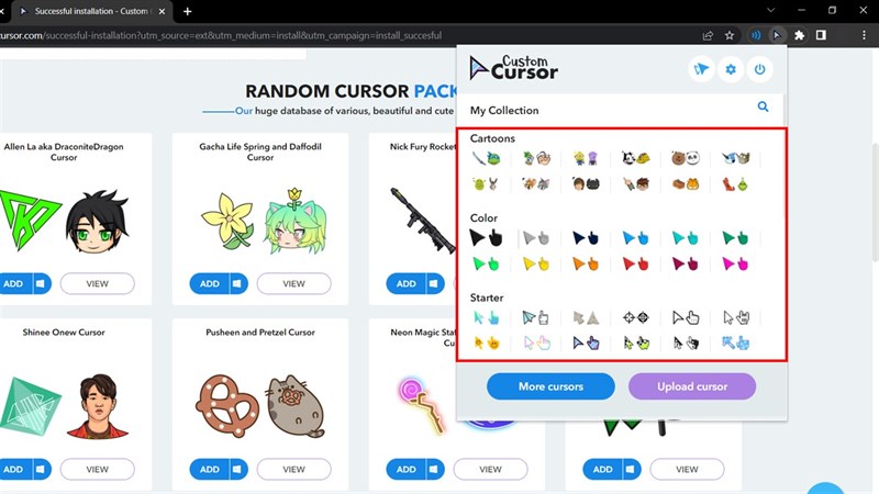 Cách thay đổi hình dạng con trỏ chuột trong Chrome