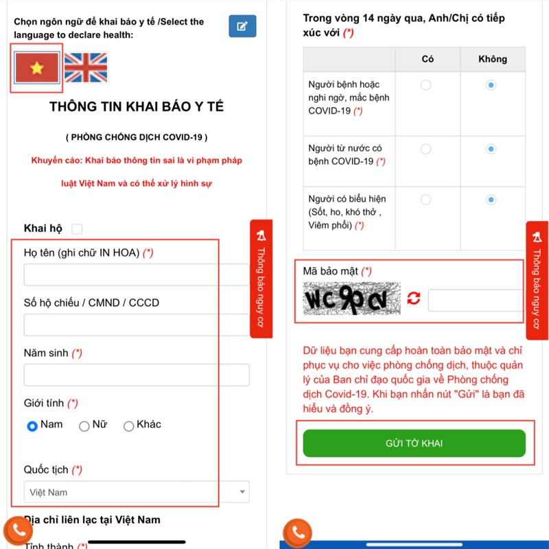 Cách khai báo F0 online Cách khai báo F0 online