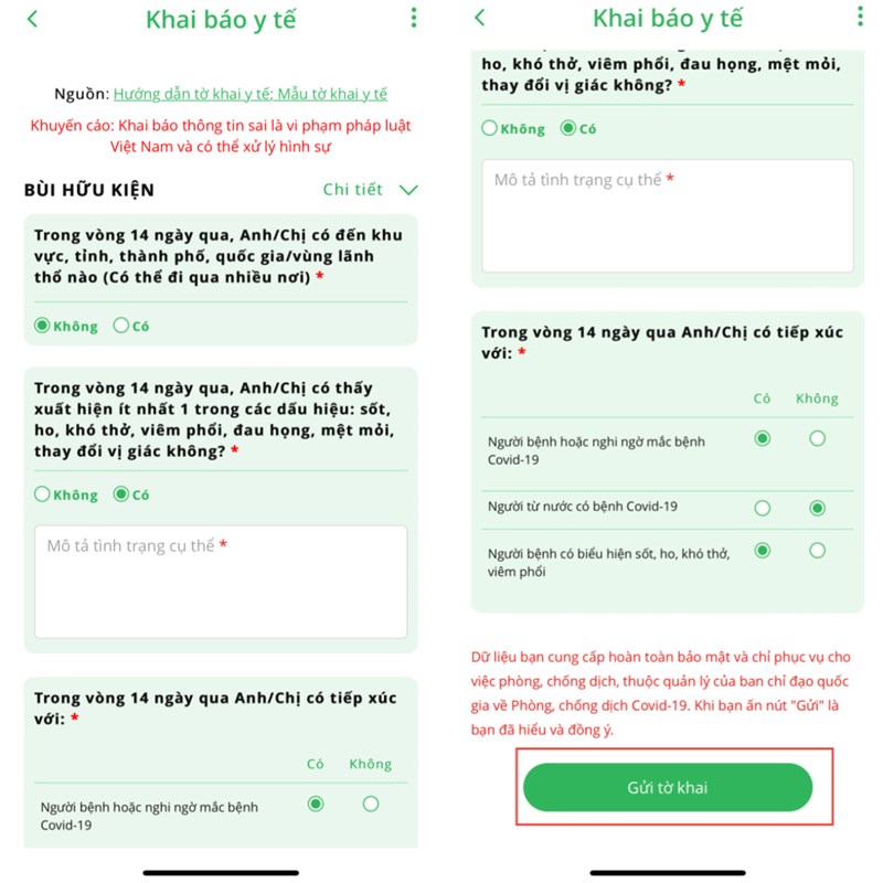 Cách khai báo F0 online Cách khai báo F0 online