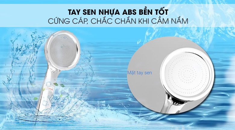 Tay sen tăng áp nóng lạnh nhựa kèm dây Eurover PLE-093S 