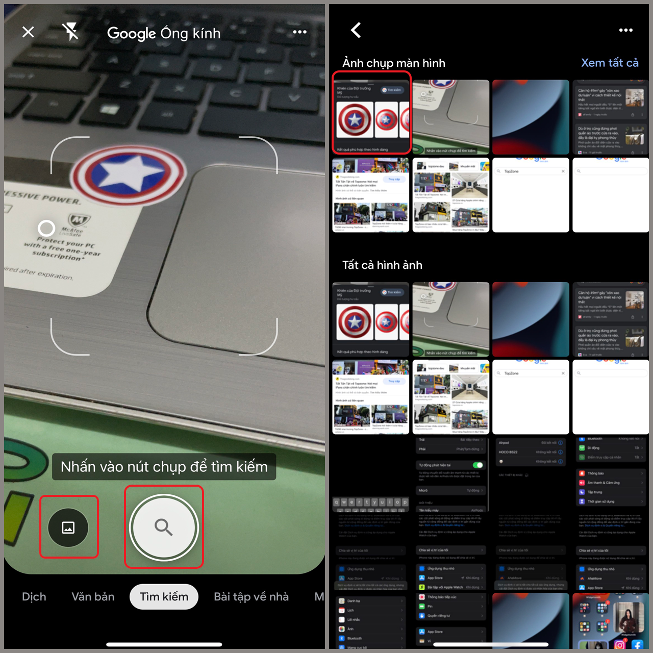 Tìm kiếm bằng hình ảnh trên iPhone