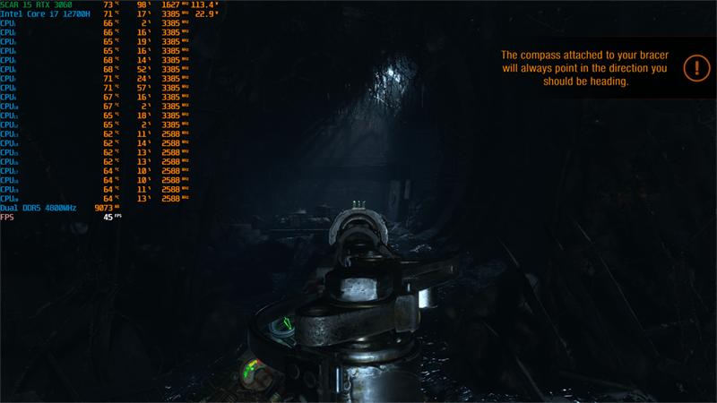 Kết quả FPS đo được khi sử dụng Strix SCAR 15 để trải nghiệm tựa game Metro Exodus (2K - Max Settings). Nguồn: ASUS. Kết quả FPS đo được khi sử dụng Strix SCAR 15 để trải nghiệm tựa game Metro Exodus (2K - Max Settings). Nguồn: ASUS.