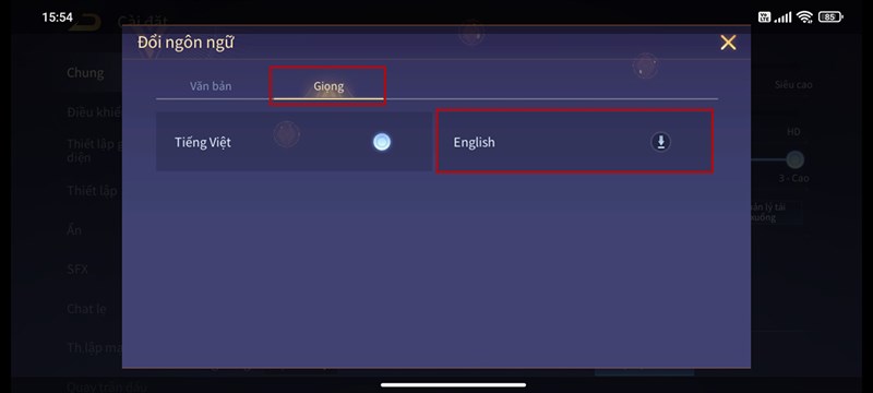 Cách chuyển đổi giọng nói từ Tiếng Việt sang Tiếng Anh trong Liên Quân Mobile