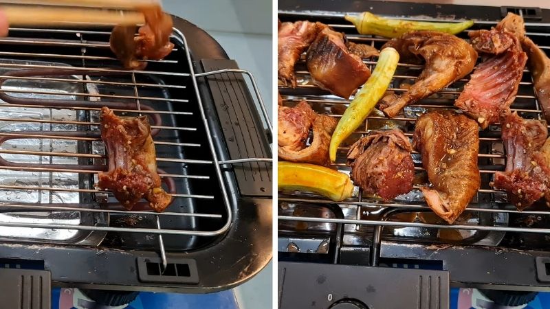 Nướng thịt thỏ