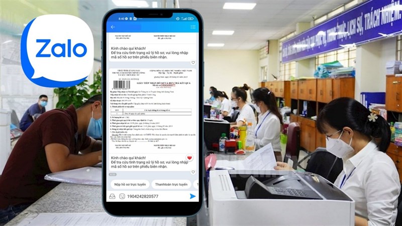 Cách tra cứu tiến độ hồ sơ trên Zalo