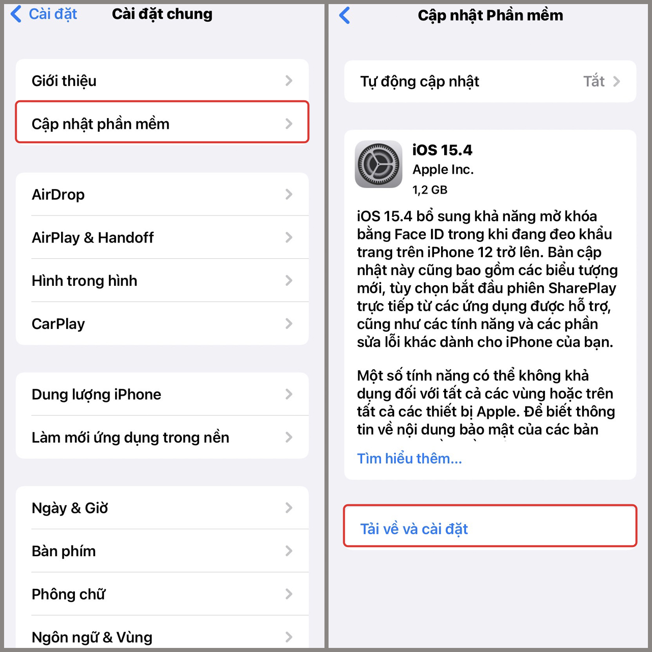 Phiên bản cập nhật iOS 15.4 mới nhất, thao tác cực kỳ đơn giản Phiên bản cập nhật iOS 15.4 mới nhất, thao tác cực kỳ đơn giản
