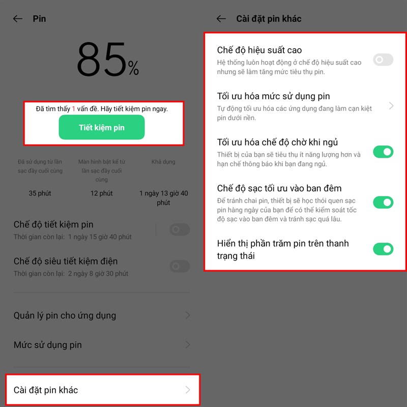 Cách tiết kiệm pin trên OPPO A76