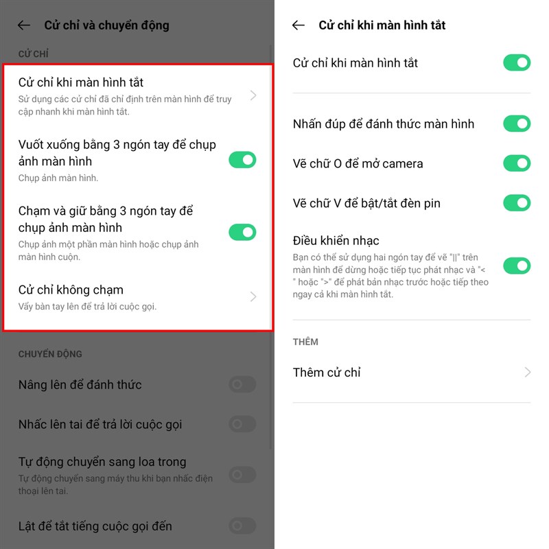Cách sử dụng cử chỉ thông minh trên OPPO A76