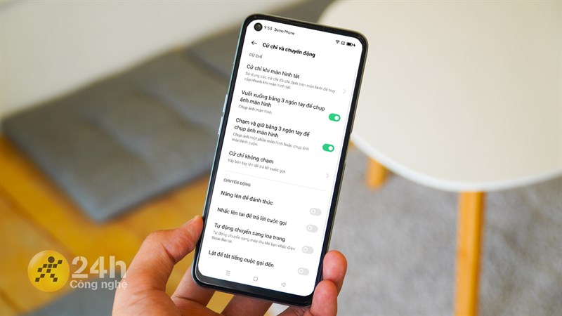 Cách sử dụng cử chỉ thông minh trên OPPO A76