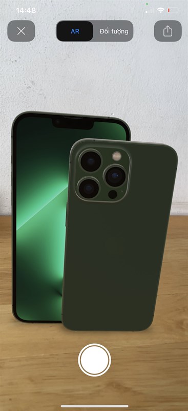 Cách xem iPhone 13 xanh lá bằng AR
