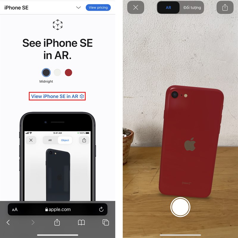 Cách xem iPhone 13 xanh lá bằng AR