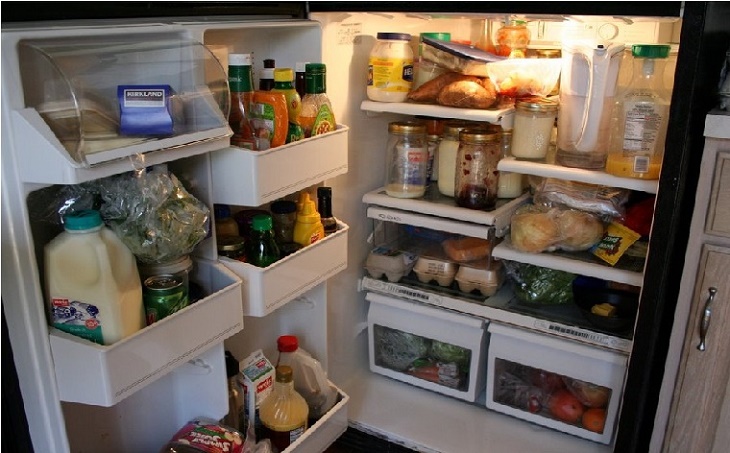 Storing too much food compared to the refrigerator's capacity
