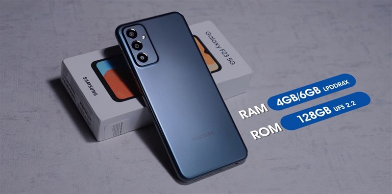 Galaxy F23 5G có bộ nhớ trong 128 GB