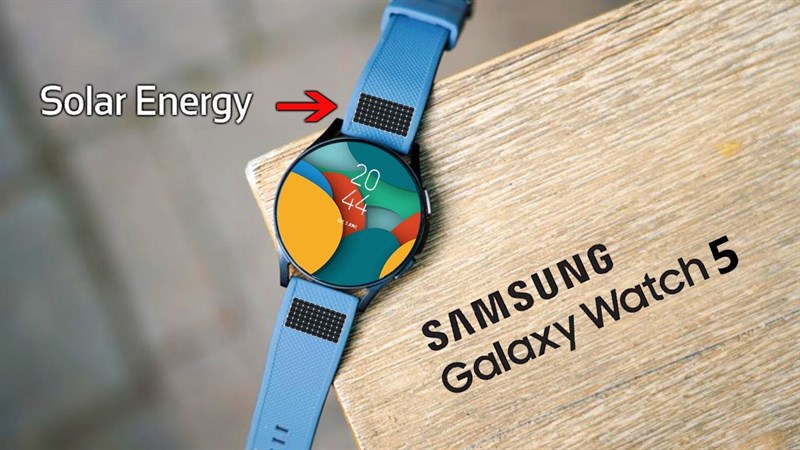 Hình ảnh concept của Samsung Galaxy Watch 5 với pin năng lượng mặt trời