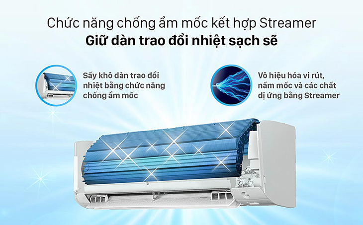 Chức năng chống nấm mốc kết hợp Streamer