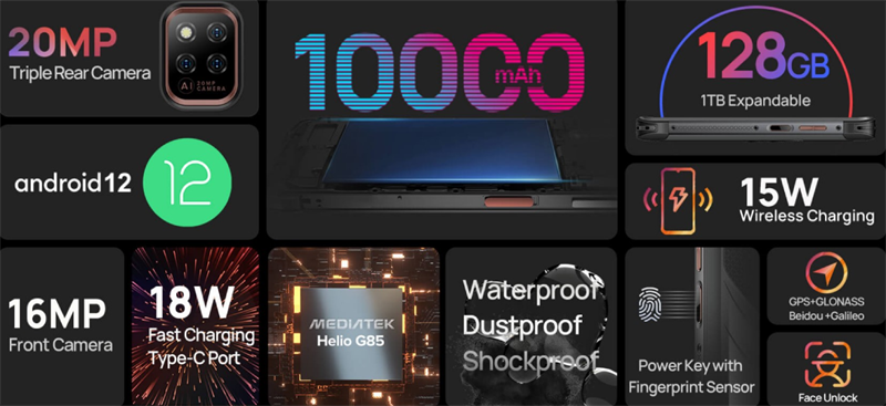 Ulefone vừa ra mắt chiếc điện thoại siêu bền với pin 10.000 mAh Ulefone vừa ra mắt chiếc điện thoại siêu bền với pin 10.000 mAh