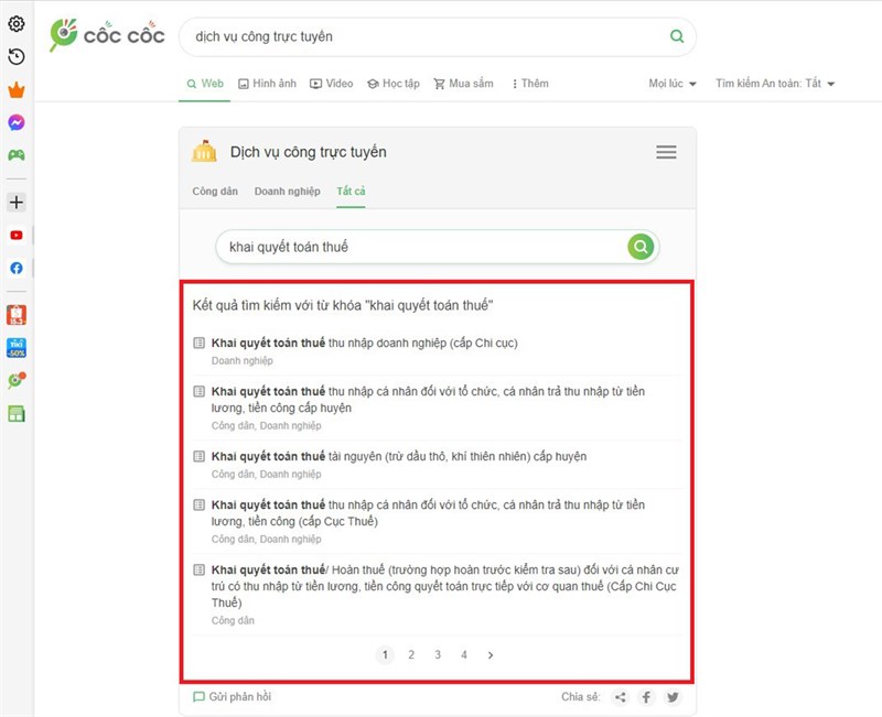 Cách sử dụng tính năng Chính phủ điện tử trên Cốc Cốc Cách sử dụng tính năng Chính phủ điện tử trên Cốc Cốc