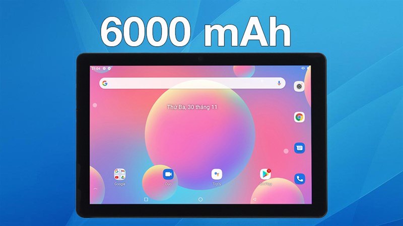 Viên pin 6.000 mAh giúp bạn thoải mái học 4-5 tiếng liên tục