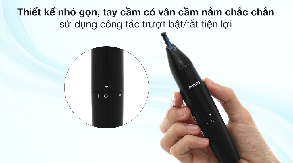 Máy tỉa lông mũi có tốt không? Kinh nghiệm chọn mua bạn nên biết > Máy tỉa lông mũi có thiết kế nhỏ gọn