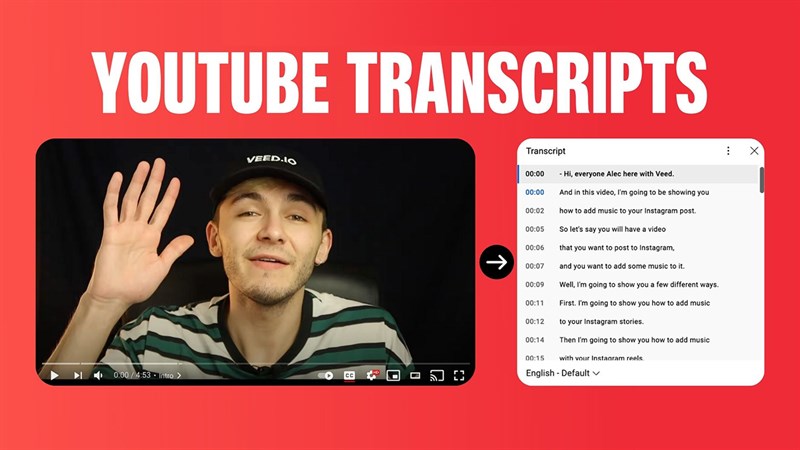 Tính năng transcript trên YouTube 