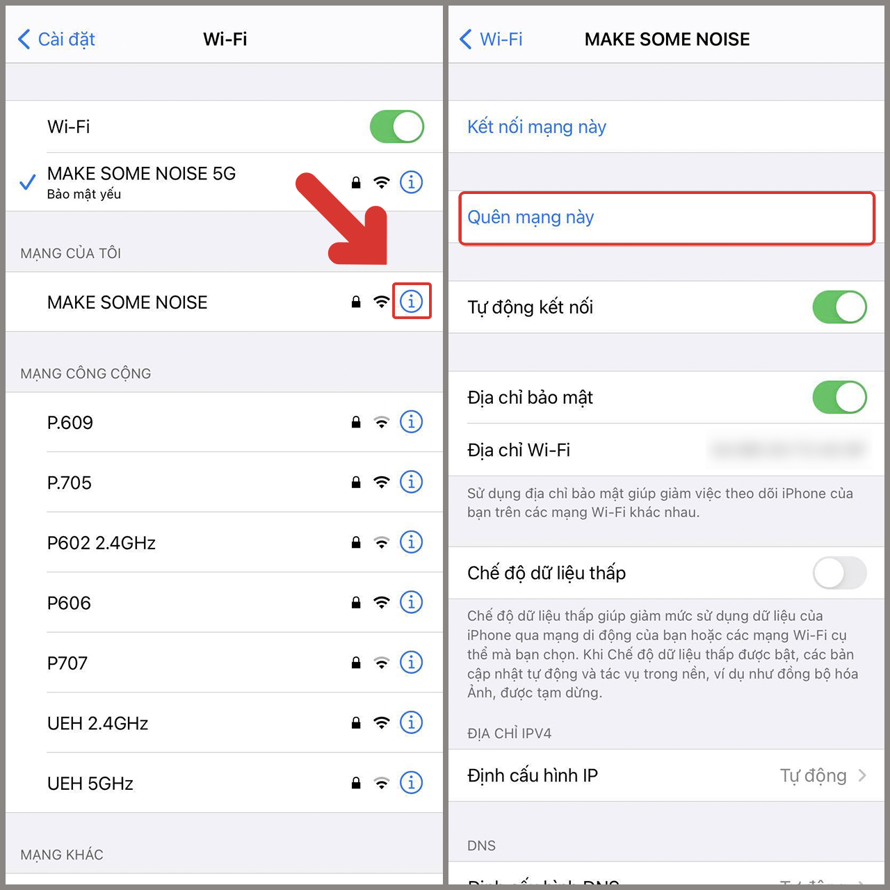 iPhone không kết nối được wifi