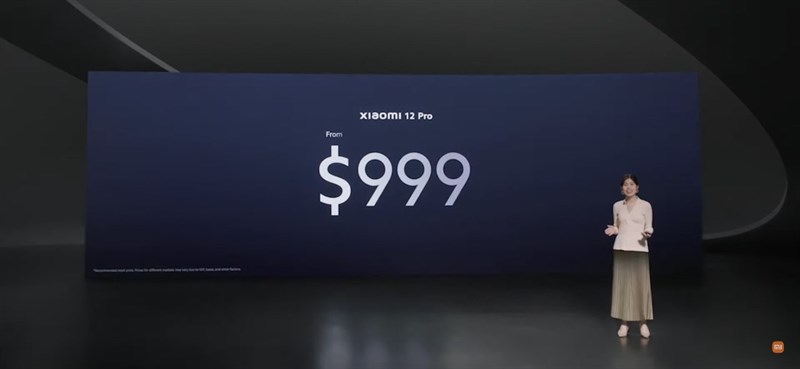 Giá bán khởi điểm Xiaomi 12 Pro