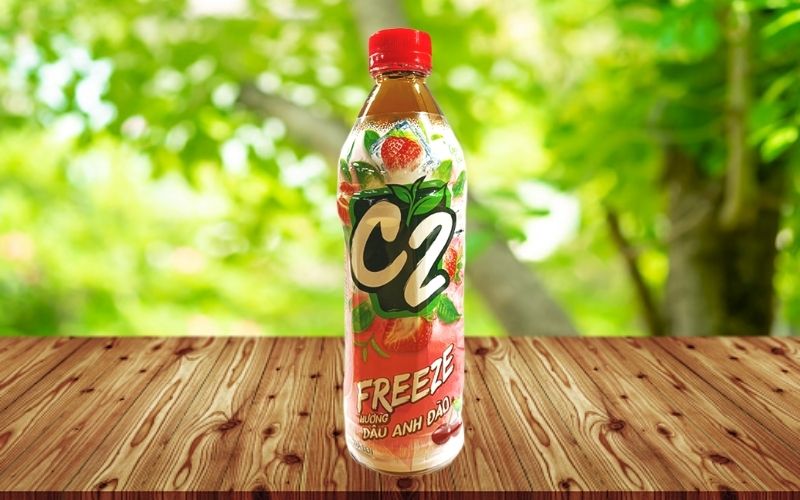 Nước trà đen C2 hương dâu anh đào Freeze