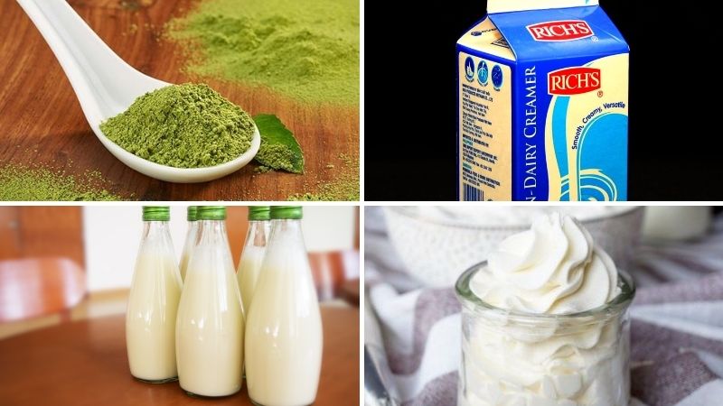 Nguyên liệu làm matcha trà xanh