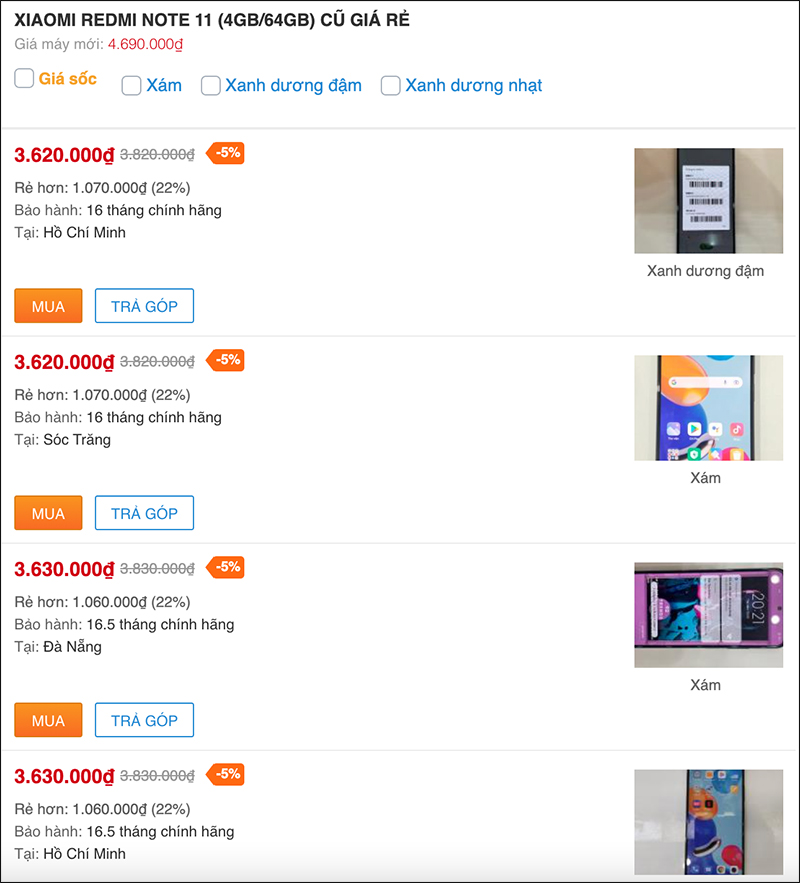 giá Xiaomi Redmi Note 11 cũ hiện tại giá Xiaomi Redmi Note 11 cũ hiện tại
