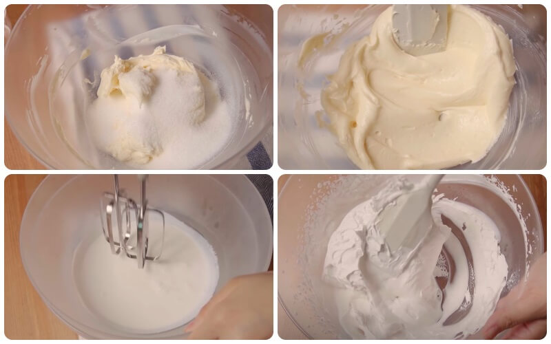 Đánh kem phô mai và whipping cream