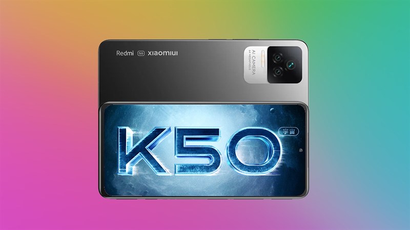 Series Redmi K50 trang bị cụm 3 camera chứa ba cảm biến xếp hình tam giác