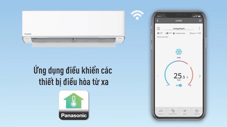 Điều khiển máy lạnh Panasonic thông qua ứng dụng tiện lợi