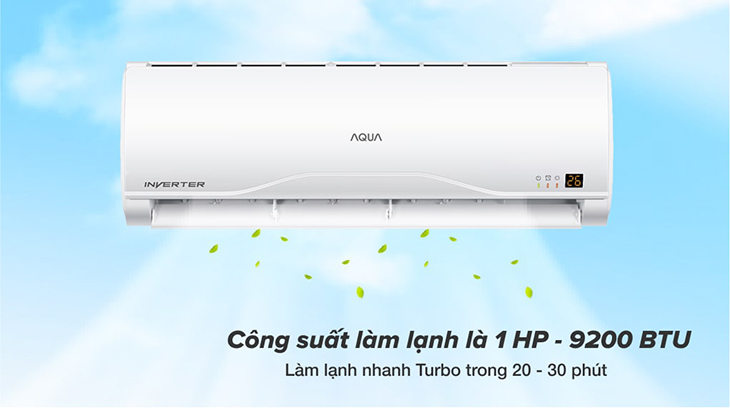 Máy lạnh Aqua Inverter 1 HP AQA-KCRV10TR