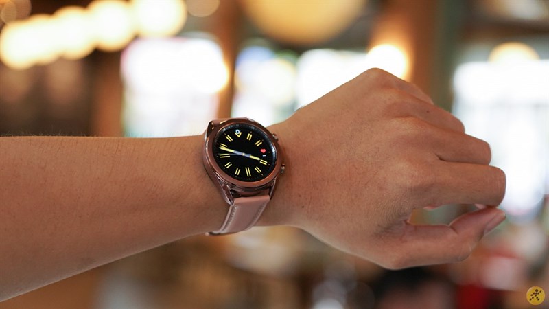 Đồng hồ thông minh Samsung Galaxy Watch 3 41mm thép vàng dây da