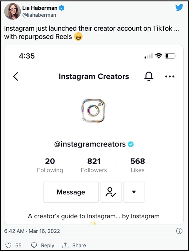 Instagram cũng đã tham gia TikTok trước cả Facebook