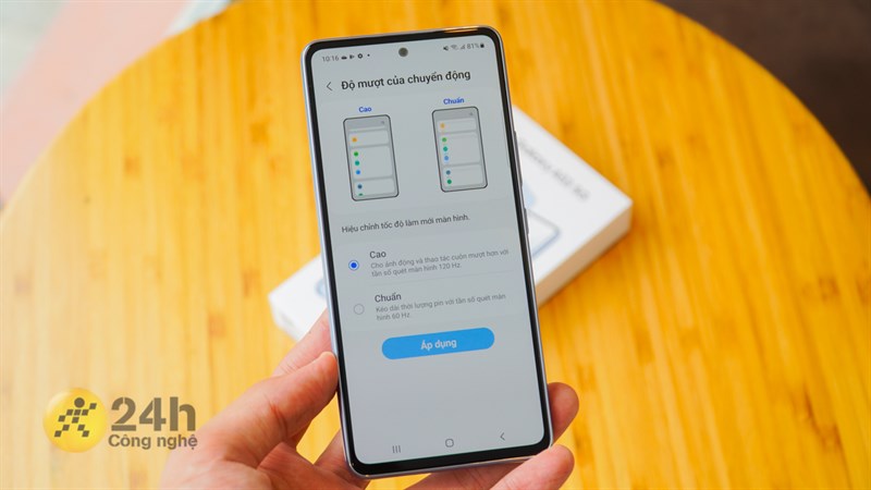 Không chỉ có hiệu năng tốt, Galaxy A53 5G còn sở hữu màn hình 120 Hz cực đỉnh.