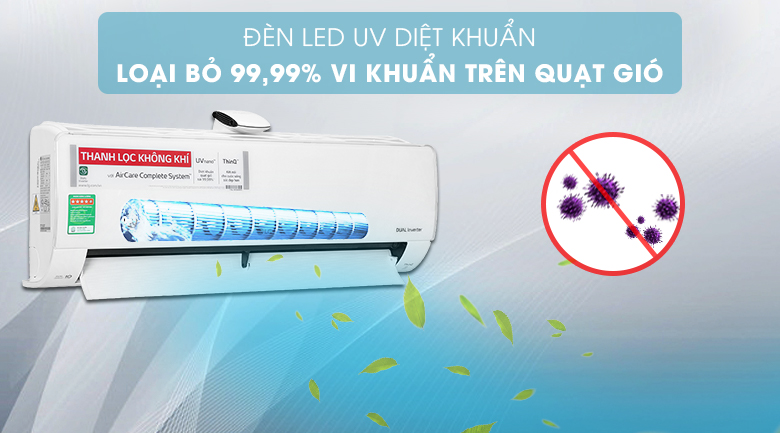 UVnano là công nghệ độc quyền trên máy lạnh LG