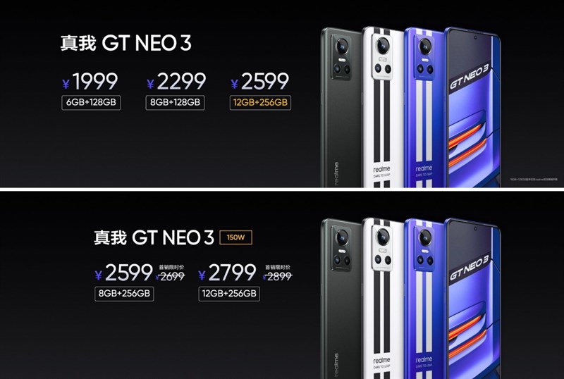 Realme GT Neo 3 ra mắt với MediaTek Dimensity 8100, màn hình AMOLED 120Hz, sạc 150W