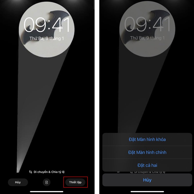 Cách cài hình nền đèn pin chiếu hình theo ý thích trên IPhone   Fptshopcomvn