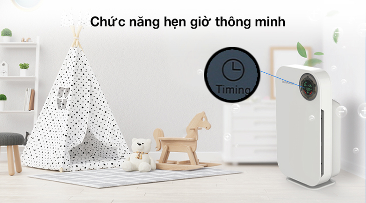 Máy lọc không khí Sunhouse SHD-35AP9735 được tích hợp chức năng hẹn giờ tiện dụng